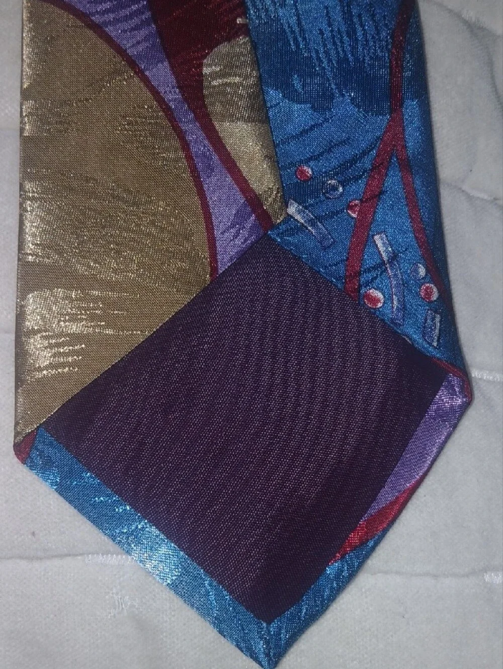 70s Vintage Essex Row Abstract  Fireworks Tie
